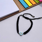 COUPLE - Nazar Guardian Silver Bracelets (With Black Onyx Beads For Women)