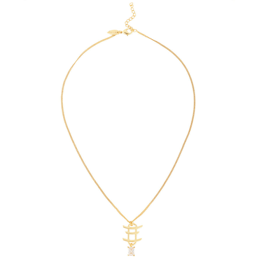 Torii White Crystal Necklace