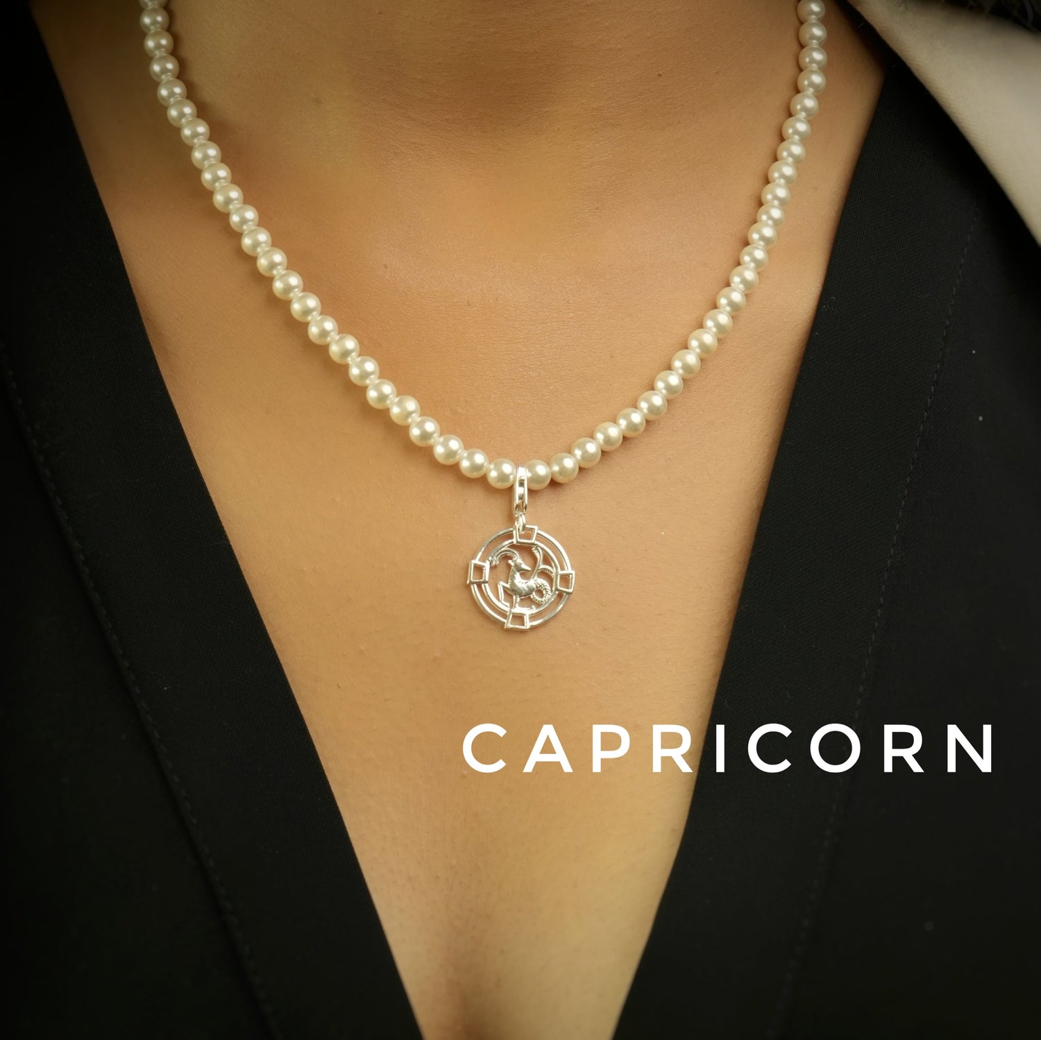 Capricorn Pearl 92.5 Silver Necklace