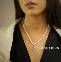 Aquarius Pearl 92.5 Silver Necklace