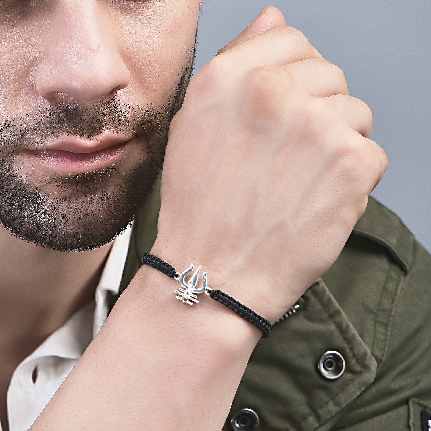 MEN - Mahadev's Trishul Gaze 92.5 silver Bracelet