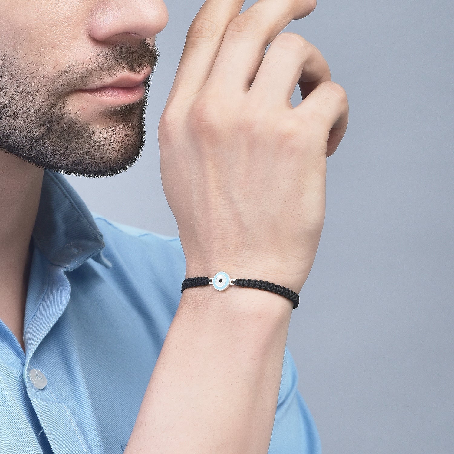 Men- EvilEye "Nazar Guardian" 92.5 Silver Bracelet