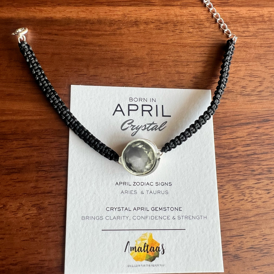 April Birthstone - Crystal 92.5 Silver Bracelet