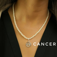 Cancer Pearl 92.5 Silver Necklace