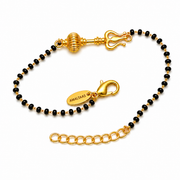 Women Shivastra 22k Gold-plated Brass Bracelet with Black Onyx