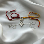 COMBO RAKHI -Ganesh 92.5 Silver Rakhi for Bhai & Bhabhi