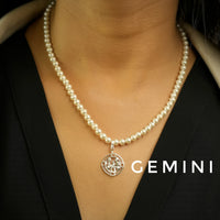 Gemini Pearl 92.5 Silver Necklace