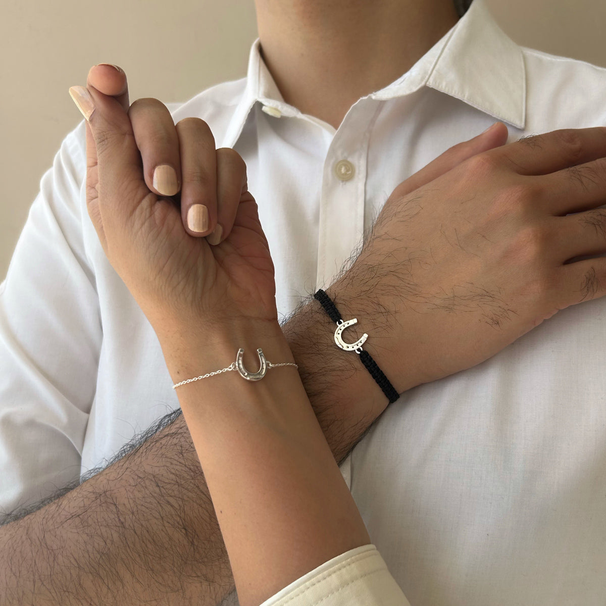 COUPLE - GoodVibes Horseshoe 92.5 Silver Bracelet