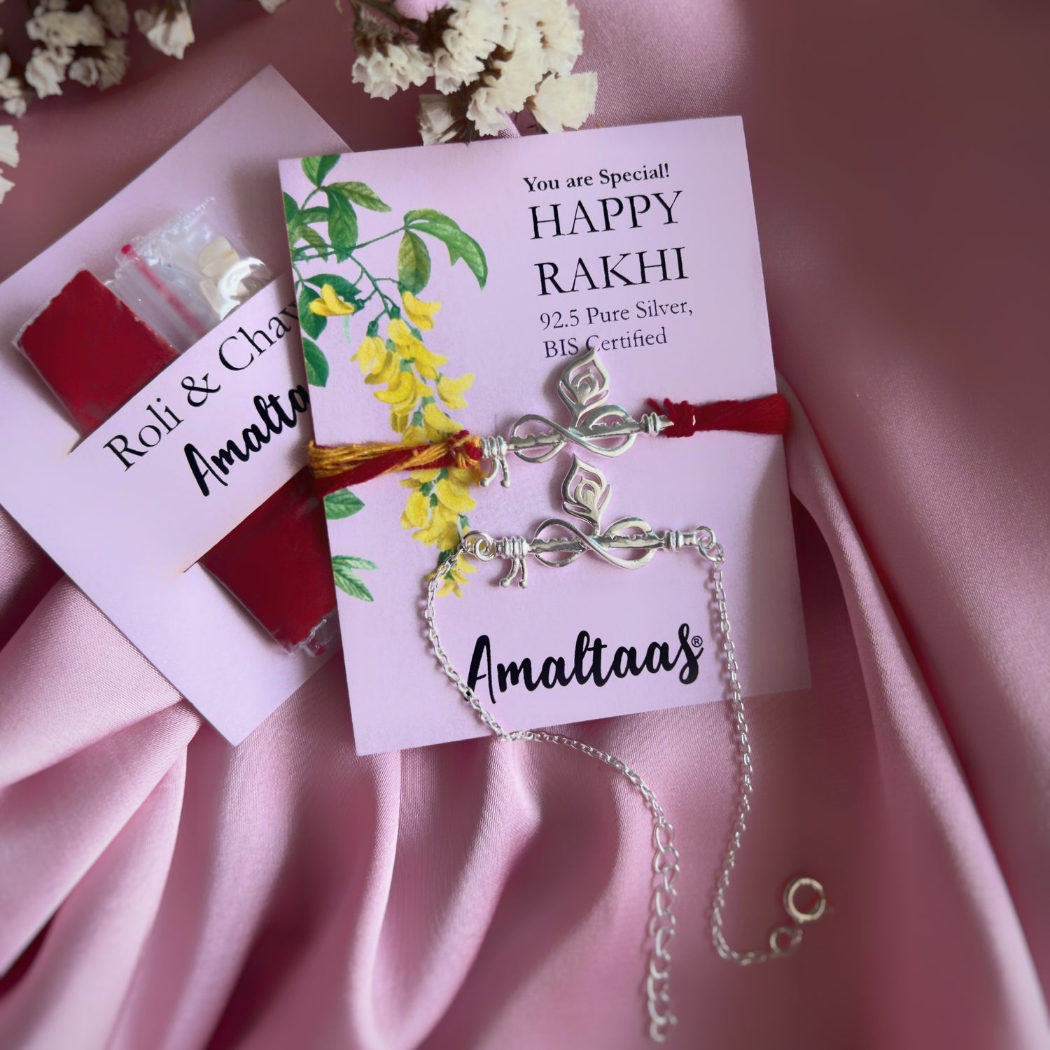 COMBO RAKHI - Forever Thakurji Love 92.5 Silver Rakhi