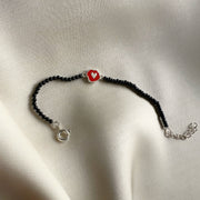 KIDS- (Pair) Red Cutie Pie Enamel 92.5 Silver
