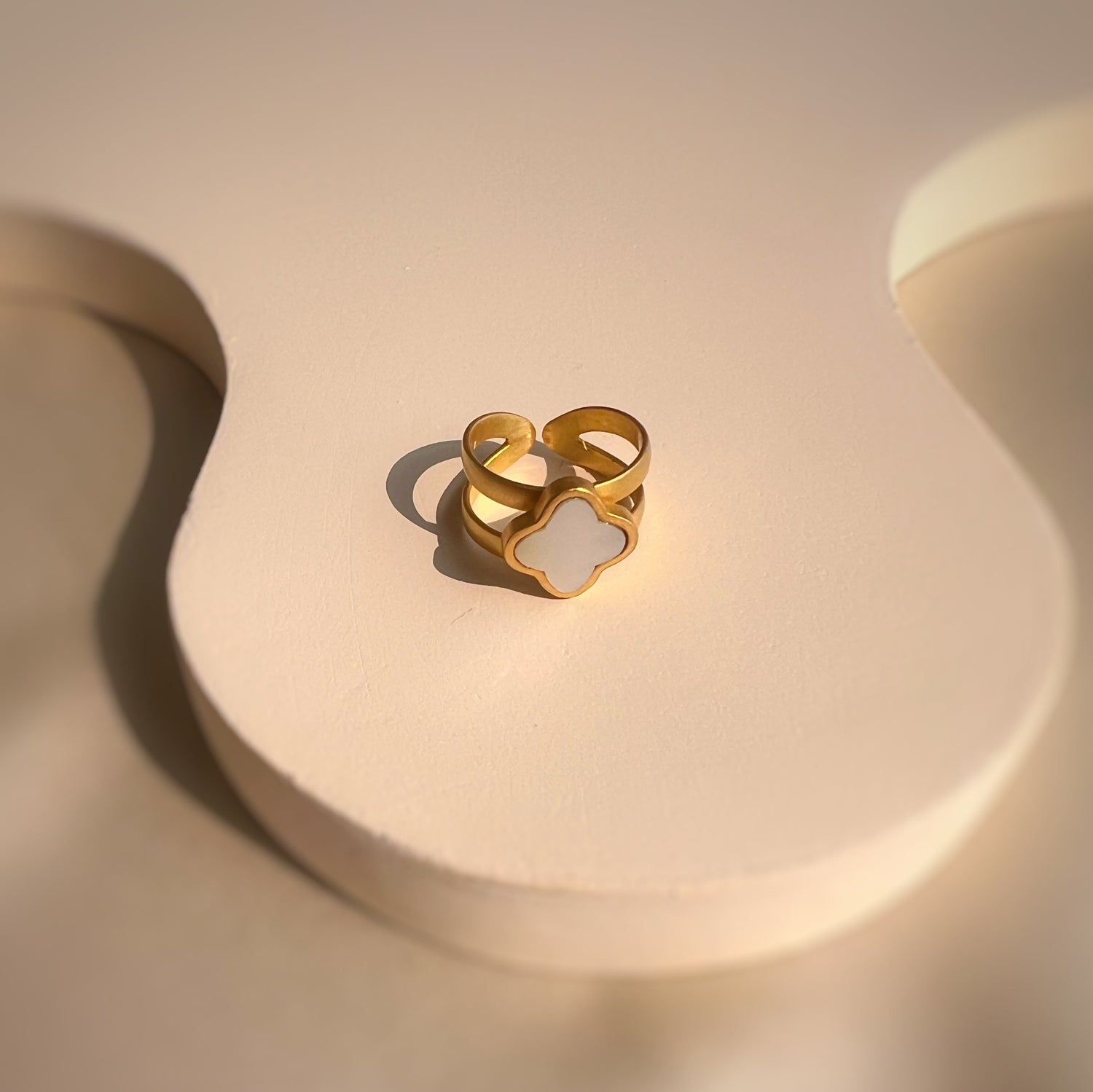 Love & Luck Open Ring with 22k Gold plating
