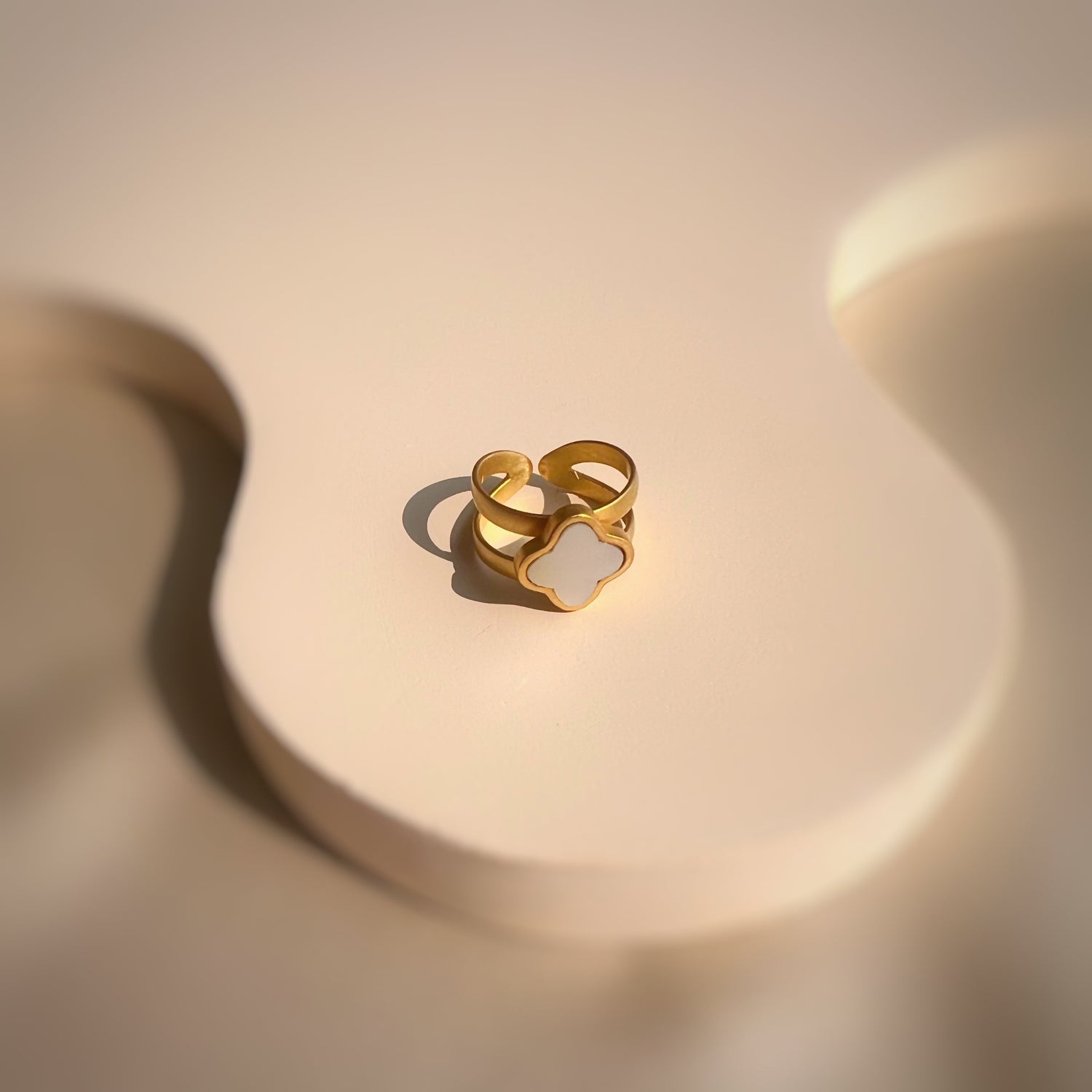 Love & Luck Open Ring with 22k Gold plating