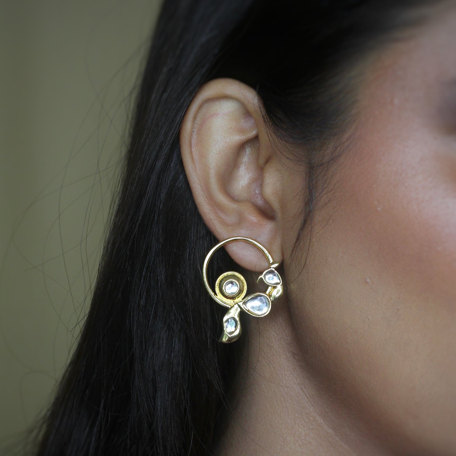 Sitara Hoop Peacock Earring
