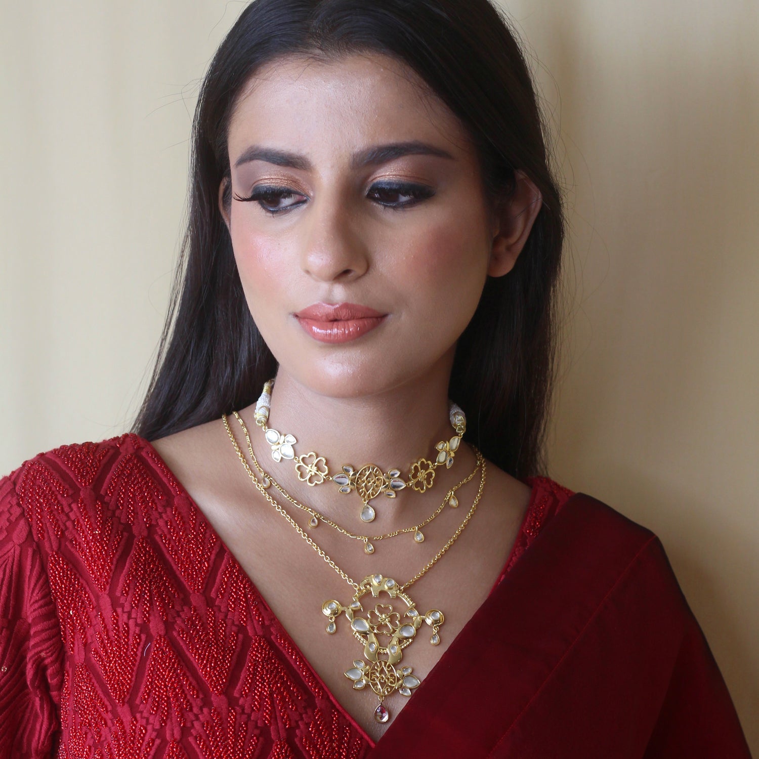 Sitara Statement Peacock Long Necklace