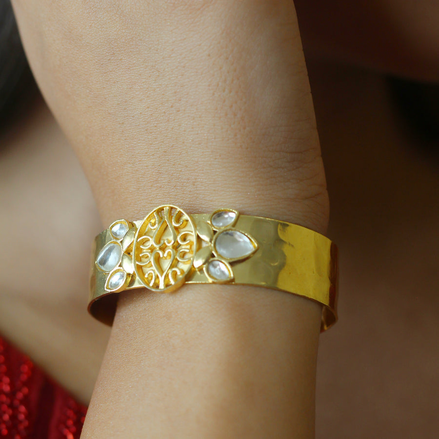 Sitara Broad Cuff Evileye Sparkle