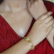 Sitara Line Cuff Lotus Sparkle