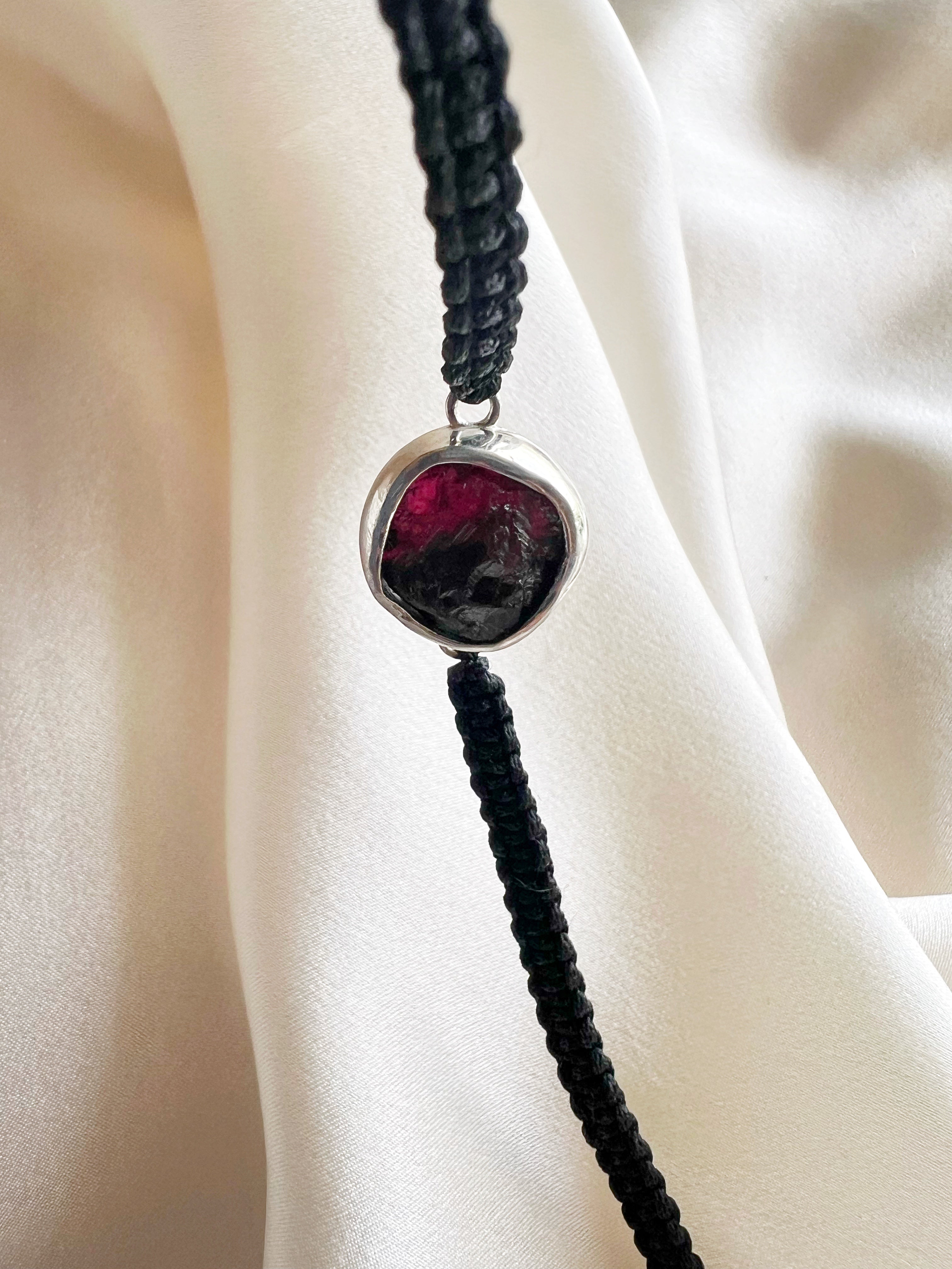 January Birthstone – Garnet 92.5 Silver Bracelet