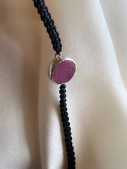 July Birthstone – Ruby 92.5 Silver Bracelet