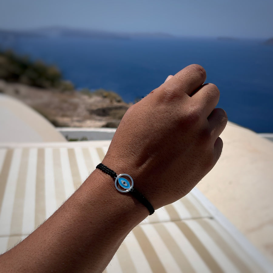 MEN – Full Circle Nazar EvilEye 92.5 Silver Bracelet