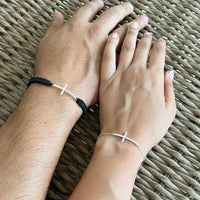 PREORDER -  COUPLE - 92.5 Silver "Grateful Cross of Blessings" Bracelets