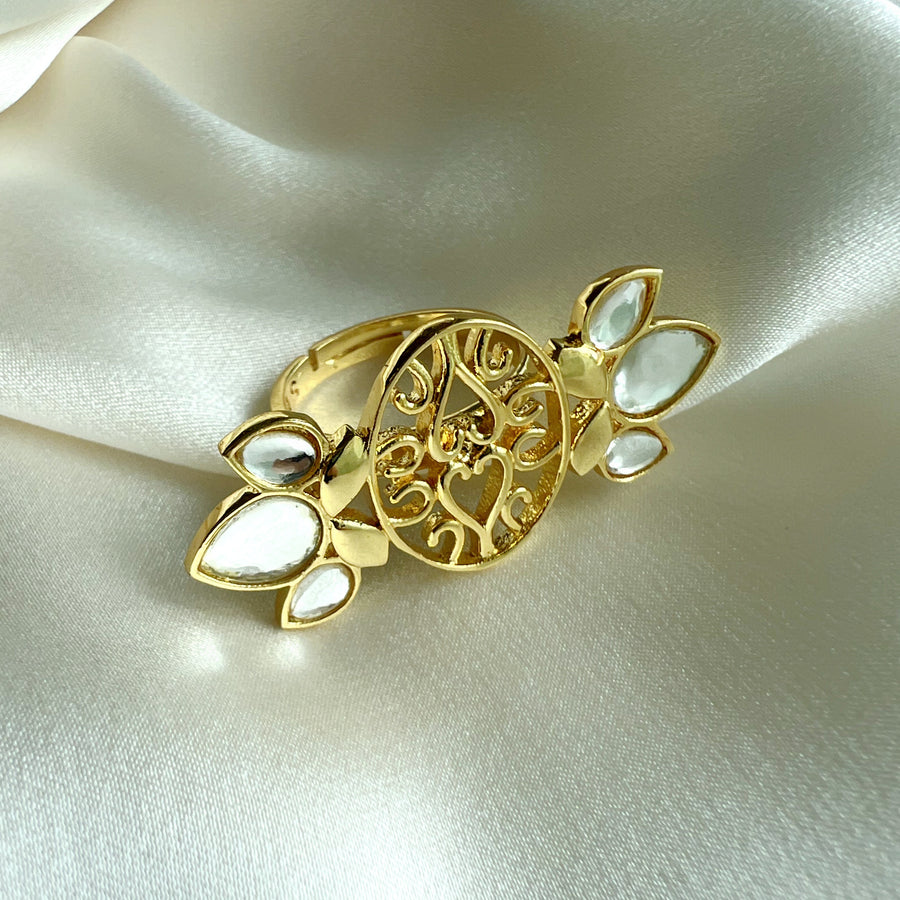 Sitara Art Deco Long Ring