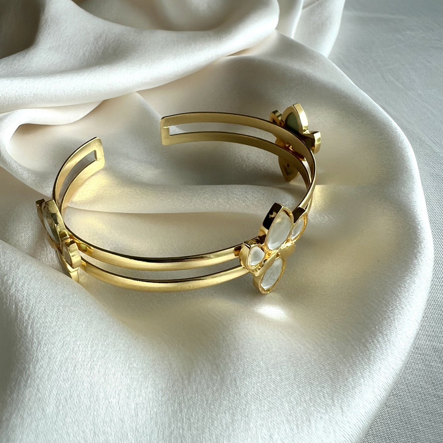 Sitara Line Cuff Lotus Sparkle