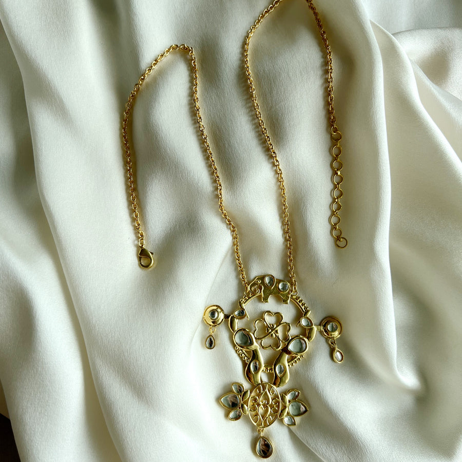 Sitara Statement Peacock Long Necklace