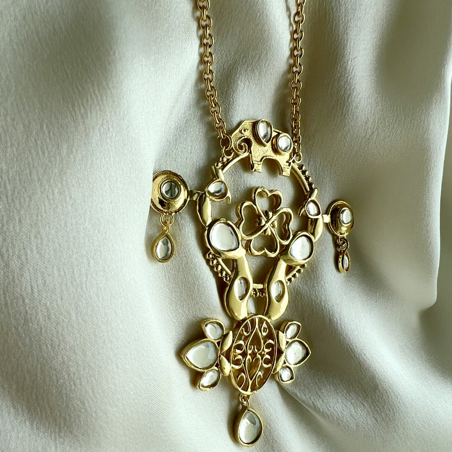 Sitara Statement Peacock Long Necklace