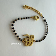 Women Raab Rakha 22k Gold-plated Brass Bracelet with Black Onyx