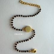 Women EvilEye Nazar Guardian 22k Gold-plated Brass Bracelet with Black Onyx