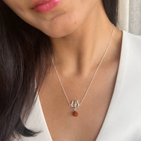 Necklace - Mahadev's Trishul Gaze with Rudraksha - 92.5 Silver