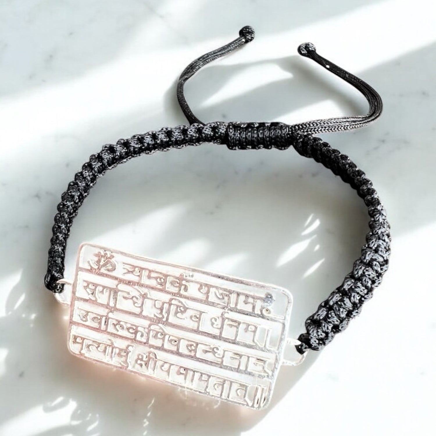 Maha Mrityunjaya Mantra 92.5 Silver Bracelet.