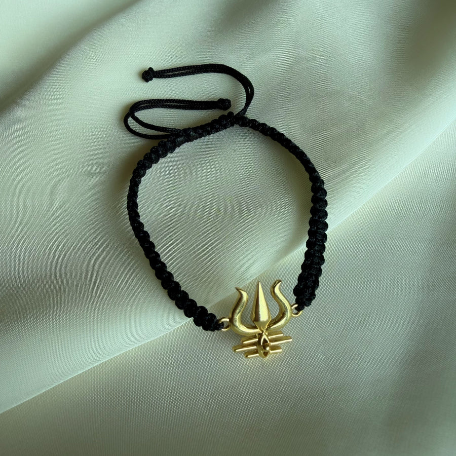 Mahadev's Trishul Bracelet - Blessed 22k Gold-plated