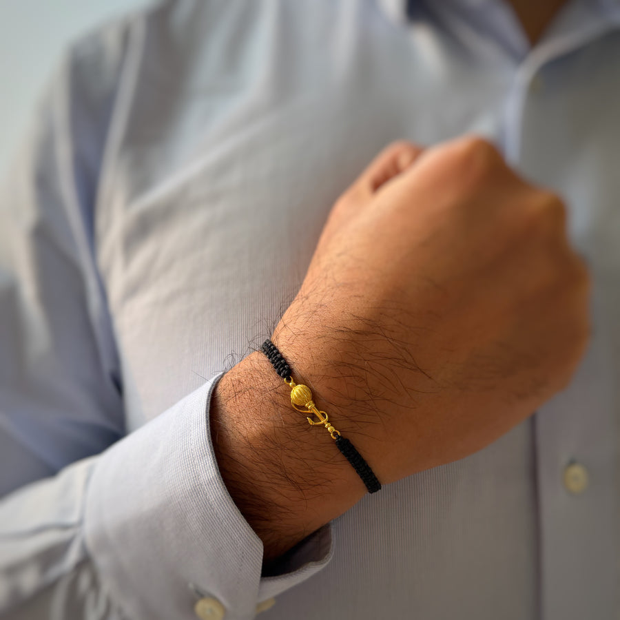 Vayuputra Gada Bracelet - Blessed 22k Gold-plated