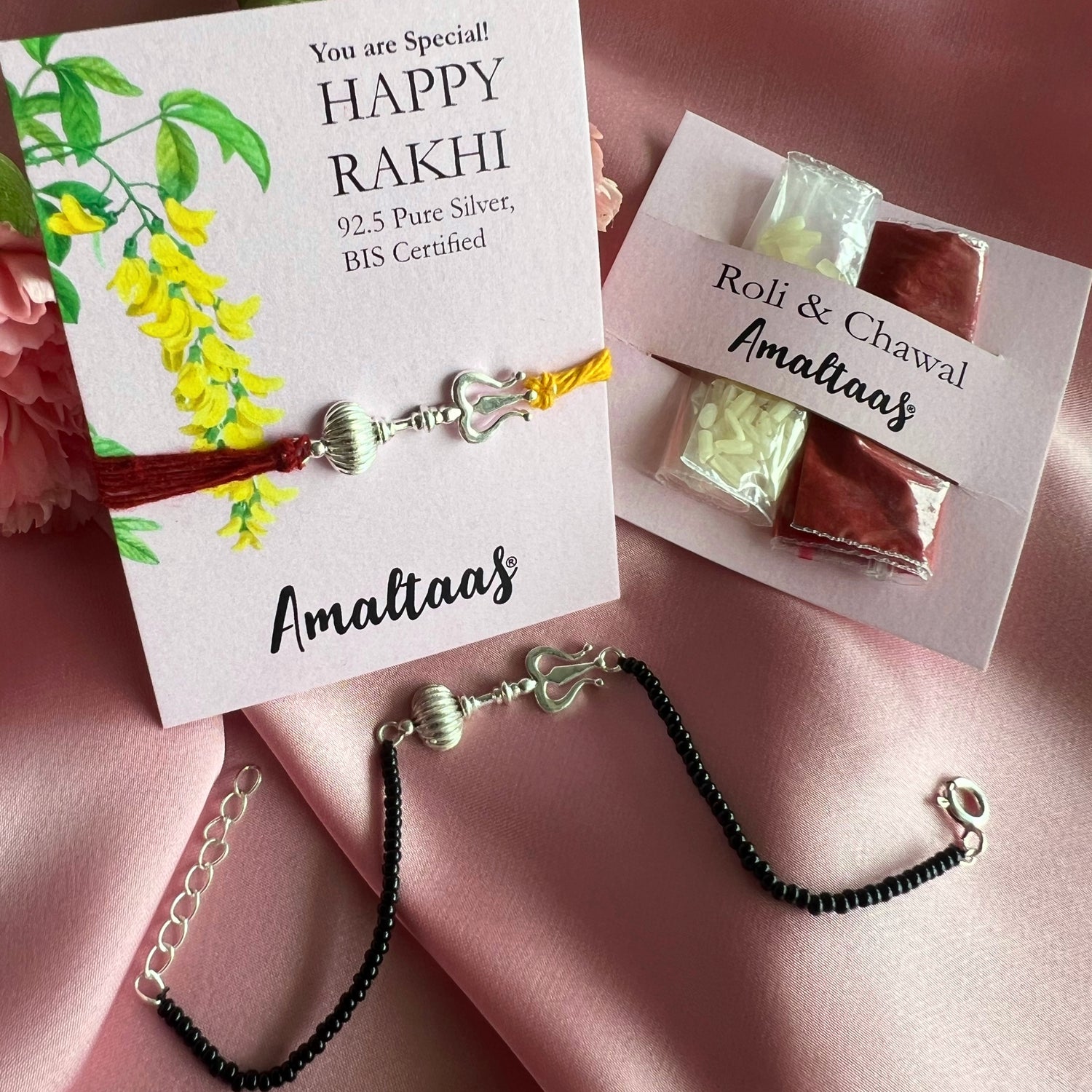COMBO RAKHI - Shivastra 92.5 Silver Rakhi for Bhai & Bhabhi