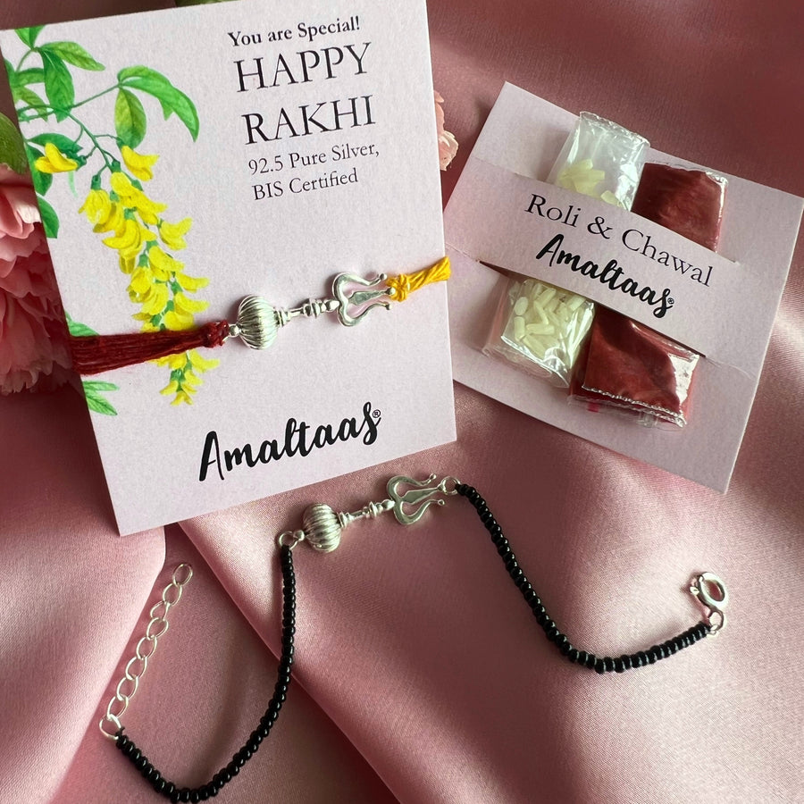 COMBO RAKHI - Shivastra 92.5 Silver Rakhi for Bhai & Bhabhi