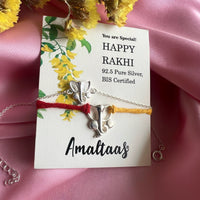COMBO RAKHI -Ganesh 92.5 Silver Rakhi for Bhai & Bhabhi