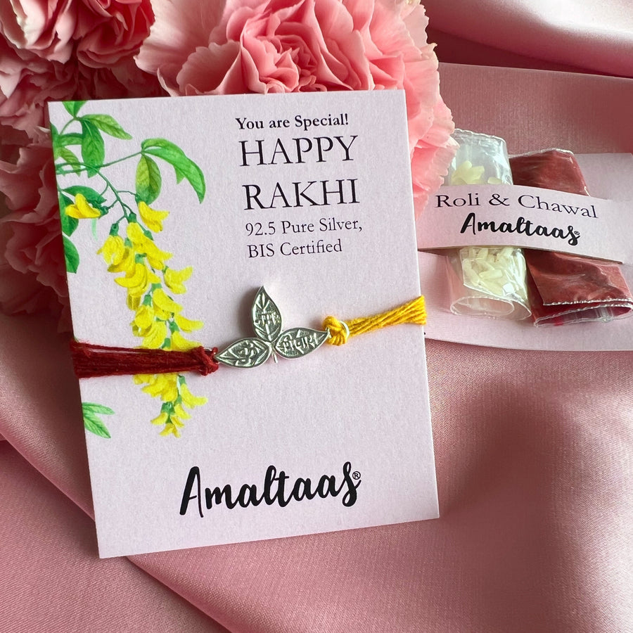 RAKHI - Bel Patra (Sacred Leaf) - 92.5 Silver Rakhi