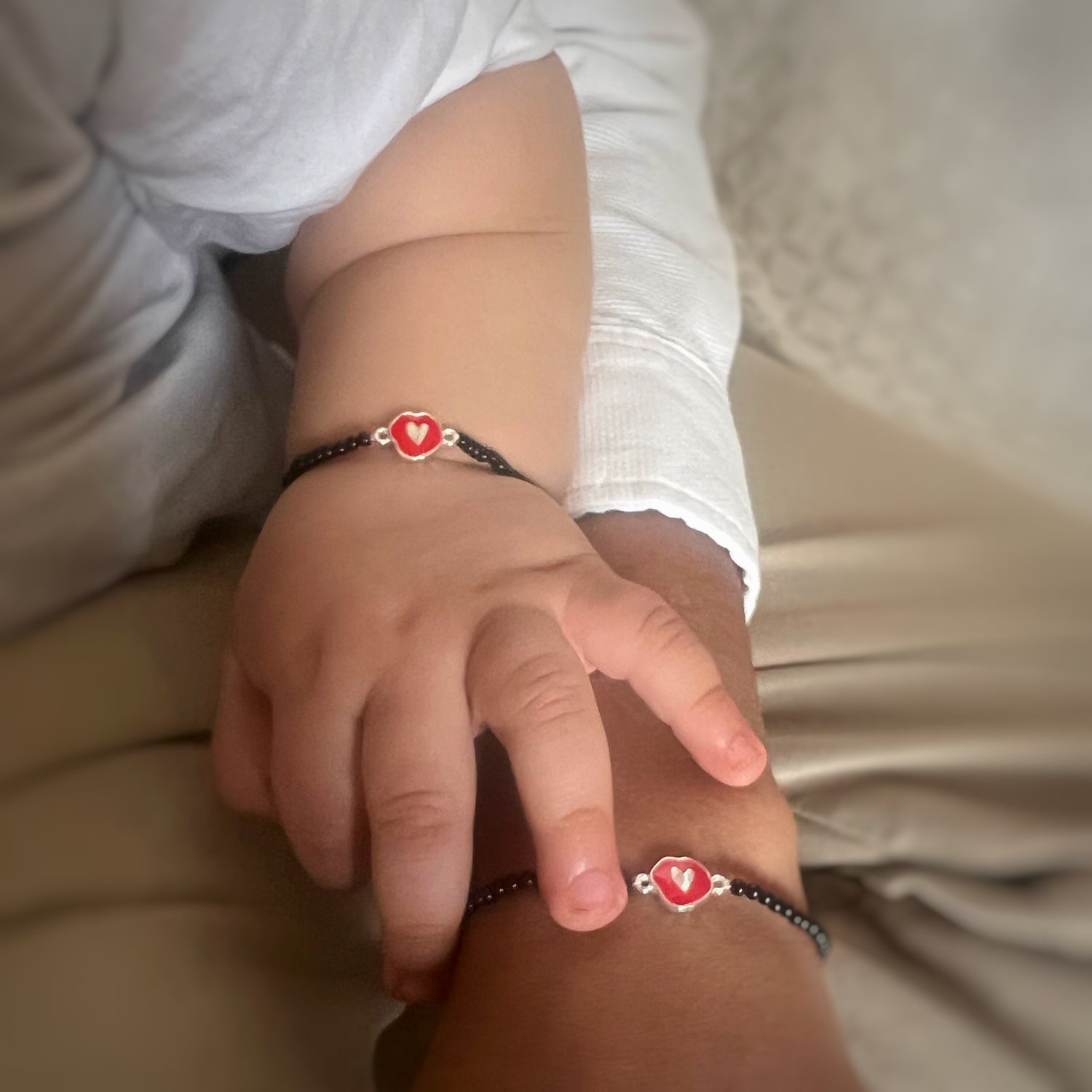 KIDS- (Pair) Red Cutie Pie Enamel 92.5 Silver