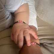KIDS- (Pair) Red Cutie Pie Enamel 92.5 Silver
