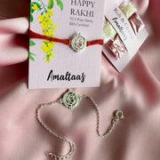 COMBO RAKHI -Ek Onkar 92.5 Silver Rakhi for Bhai & Bhabhi