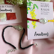 COMBO RAKHI - Kanha Morpankh 92.5 Silver Rakhi for Bhai & Bhabhi