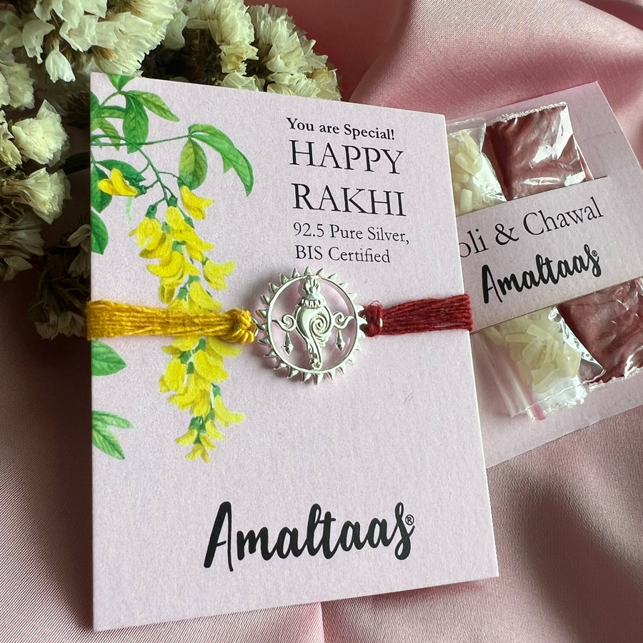 RAKHI - Shankh Blessings 92.5 Silver Rakhi