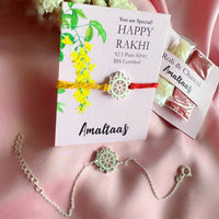 COMBO RAKHI – Sudarshan Chakra 92.5 Silver Rakhi for Bhai & Bhabhi