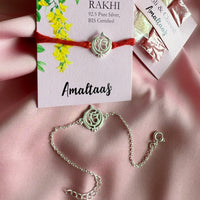 COMBO RAKHI -Ek Onkar 92.5 Silver Rakhi for Bhai & Bhabhi