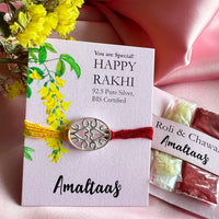 RAKHI - Evil Eye Heartline 92.5 Silver Rakhi