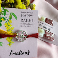 RAKHI - Lucky Clover  92.5 Silver Rakhi
