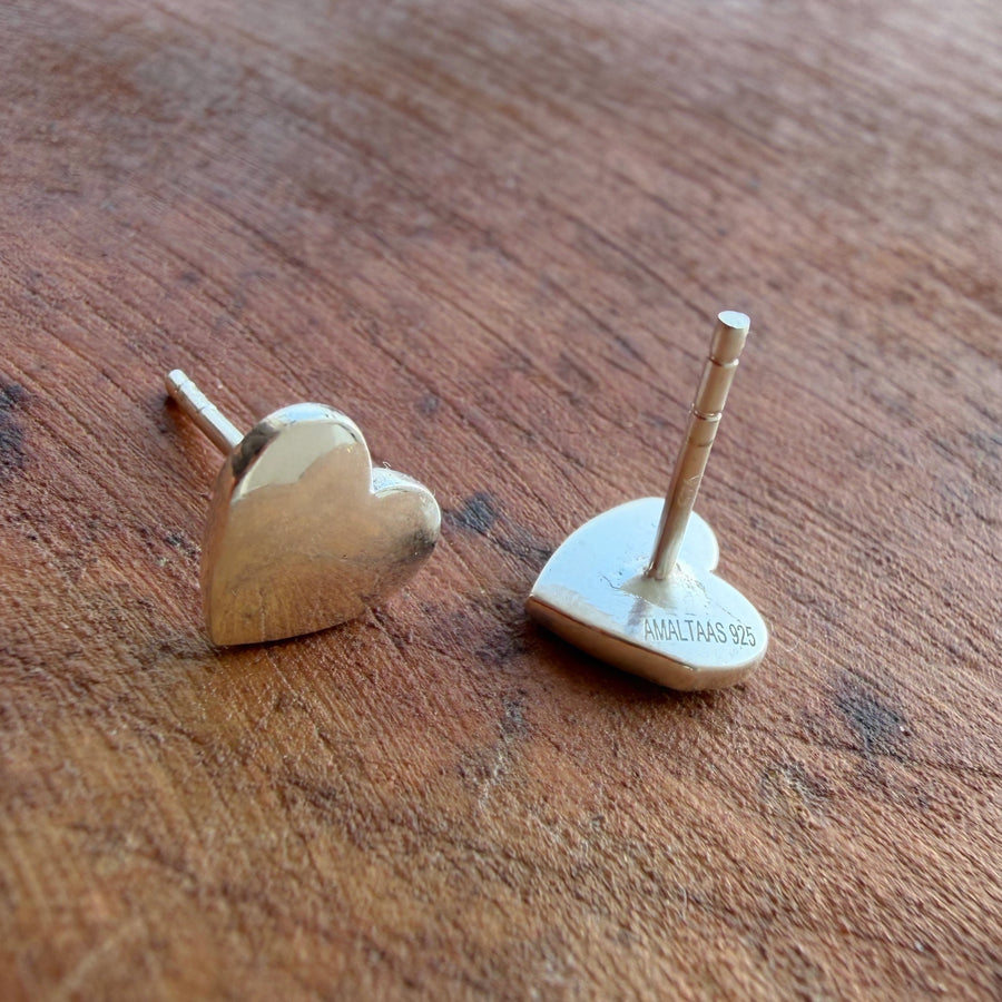 My Heart Studs - 92.5 Silver ( with 22K Gold Plating)