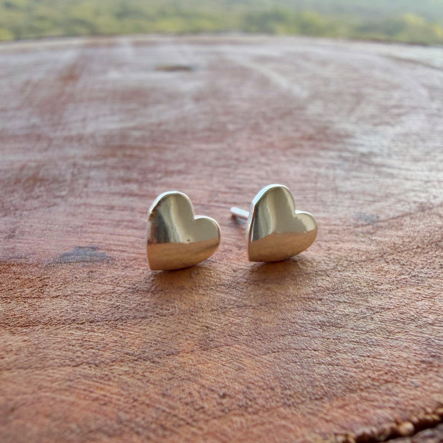 My Heart Studs - 92.5 Silver ( with 22K Gold Plating)
