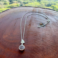 My Heart Necklace - Rose Quartz, 92.5 Silver (with 22k Gold Plating)